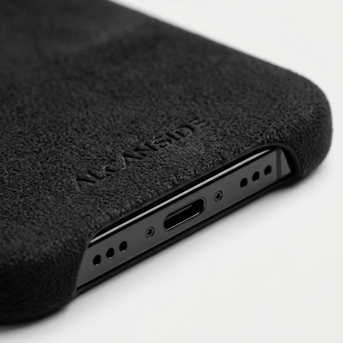 iPhone Alcantara Case - Deep Black