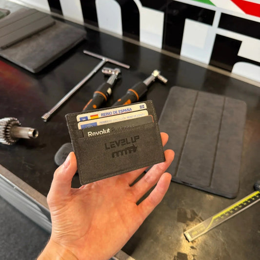 Alcantara Card Wallet - LEVEL UP MTA - Space Grey