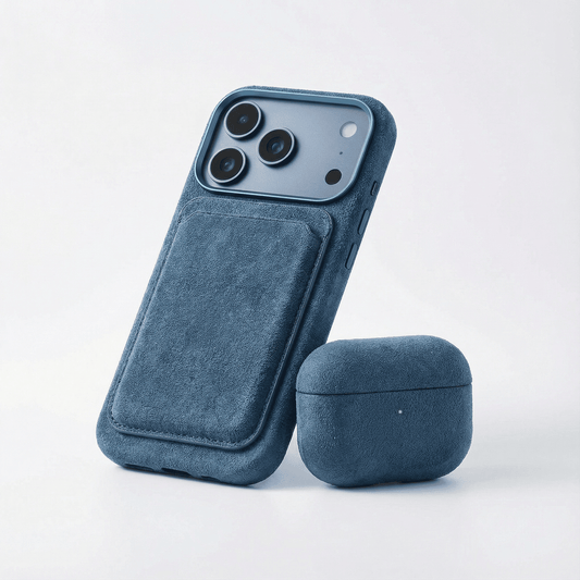 Alcantara MagSafe Wallet - Ocean Blue