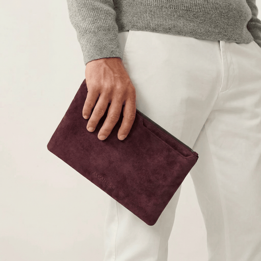 Alcantara Pouch - Wine Red