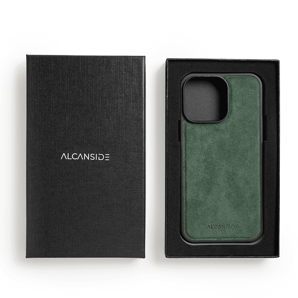 iPhone 12 & 12 Pro - Alcantara Back Cover - Midnight Green