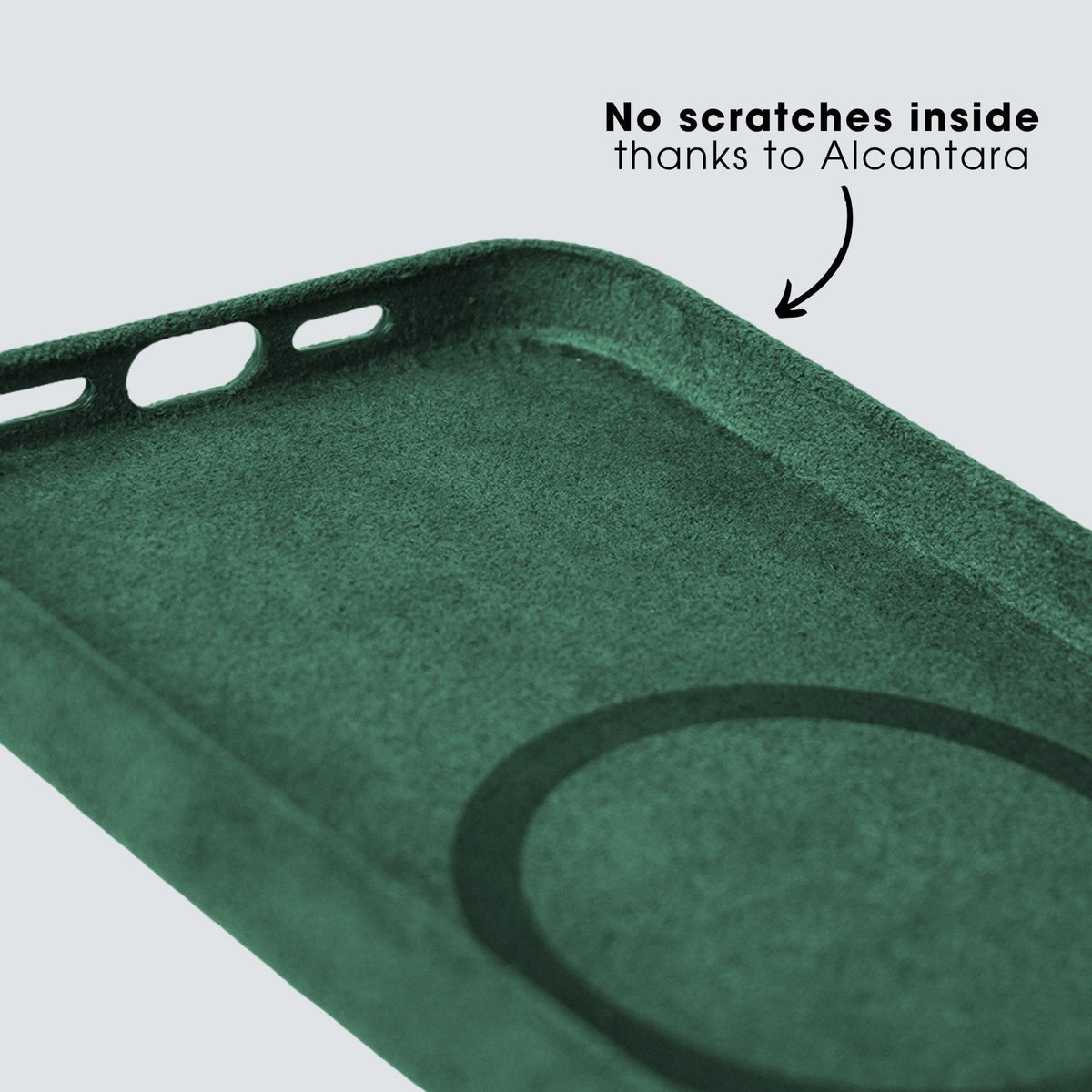 iPhone 12 Mini - Alcantara Case - Midnight Green