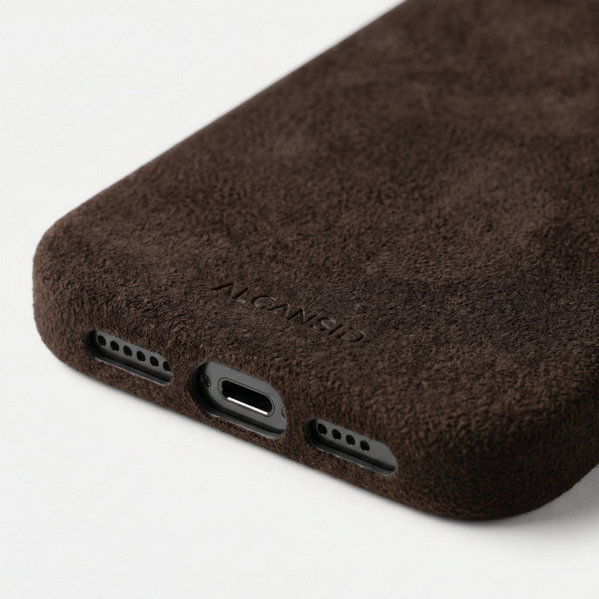 iPhone 15 - Alcantara Case - Chocolate Brown