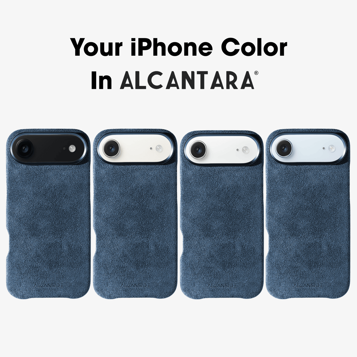 iPhone Alcantara Case - Ocean Blue