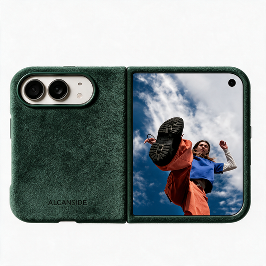 iPhone Duo - Alcantara Case - Midnight Green
