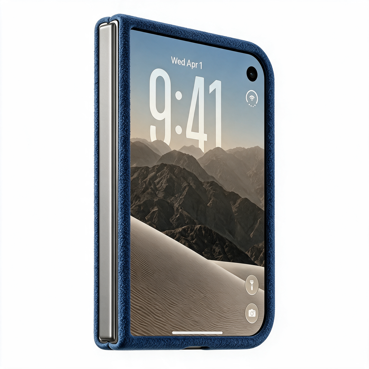 iPhone Duo - Alcantara Case - Ocean Blue