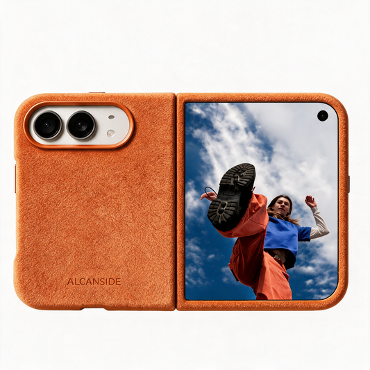 iPhone Duo - Alcantara Case - Orange