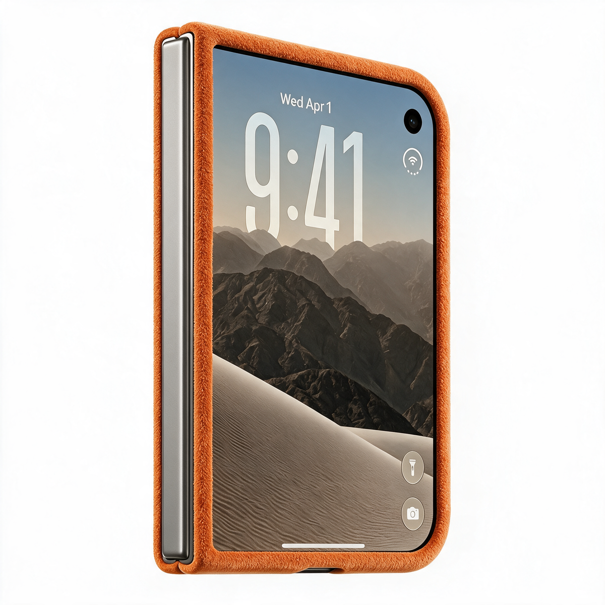 iPhone Duo - Alcantara Case - Orange