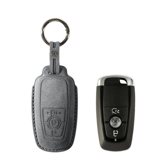 Alcantara Car Key Fob Cover for Ford  Model A - Space Grey