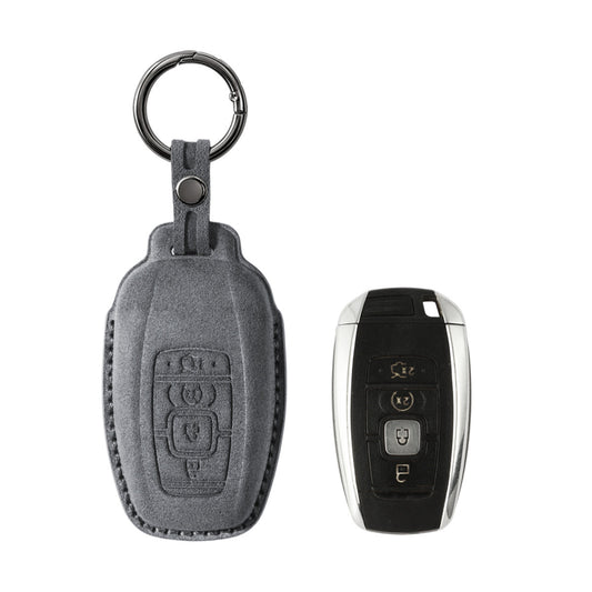 Alcantara Car Key Fob Cover for Lincoln Model B - Space Grey