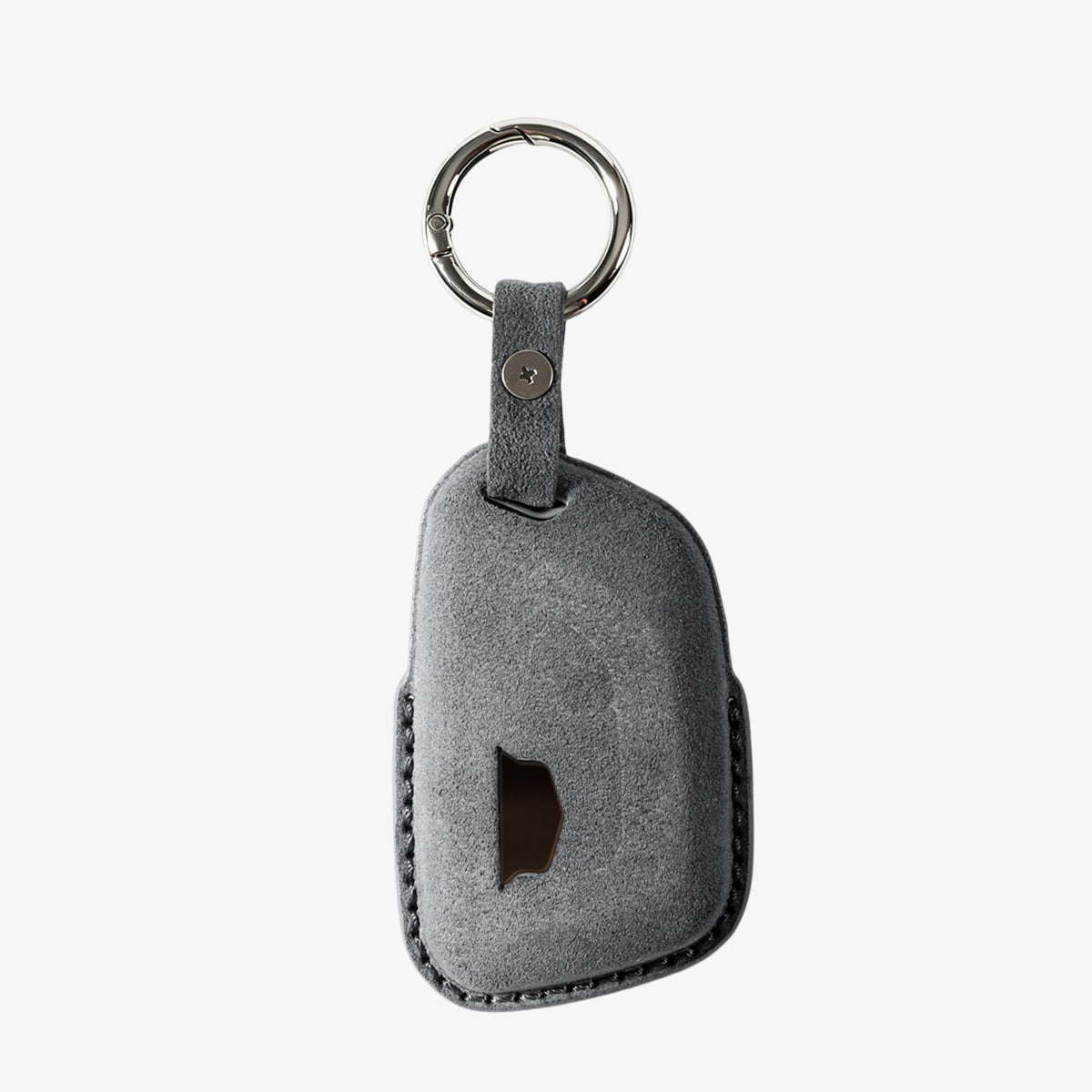 Alcantara Car Key Fob Cover for Cadillac Model C with Buckle - Space Grey