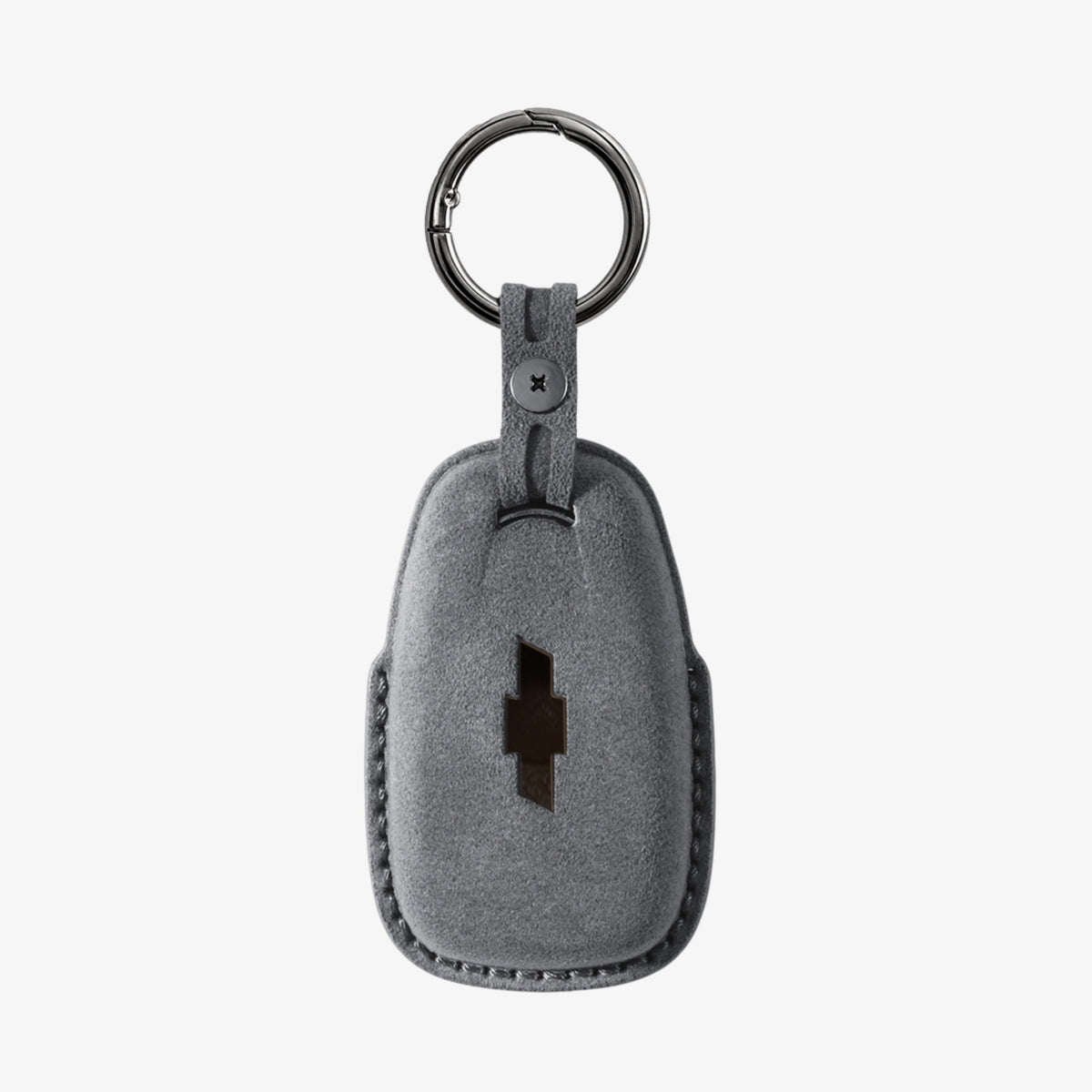 Alcantara Car Key Fob Cover for Chevrolet Model A - Space Grey
