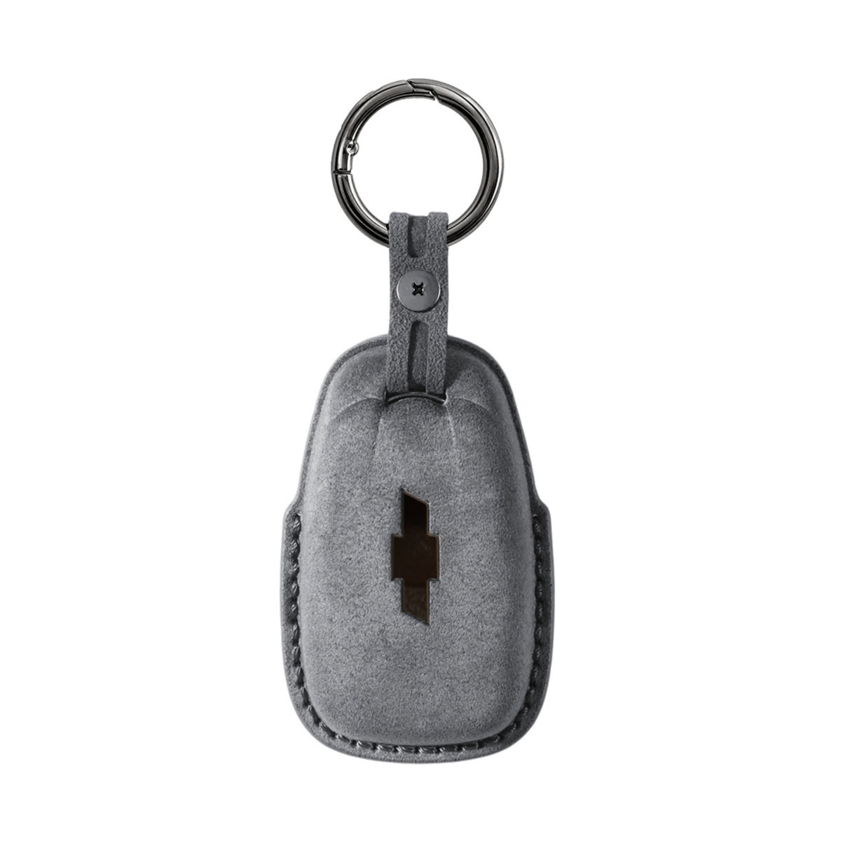 Alcantara Car Key Fob Cover for Chevrolet Model B - Space Grey