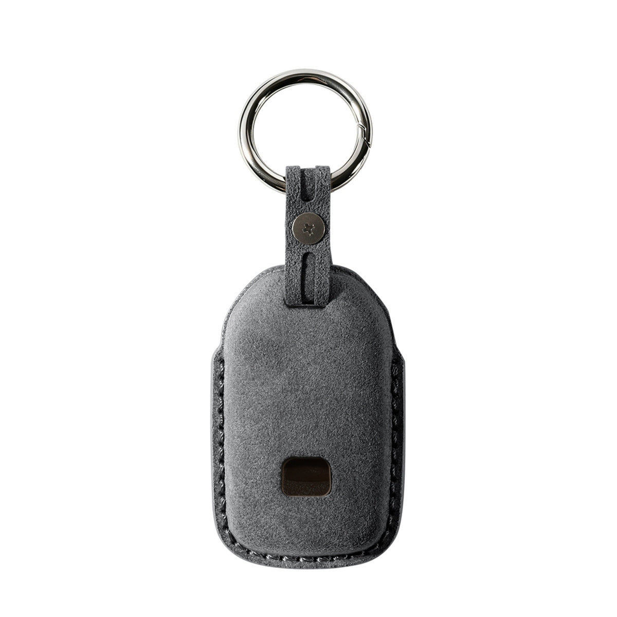 Alcantara Car Key Fob Cover for Honda Model A with Buckle - Space Grey