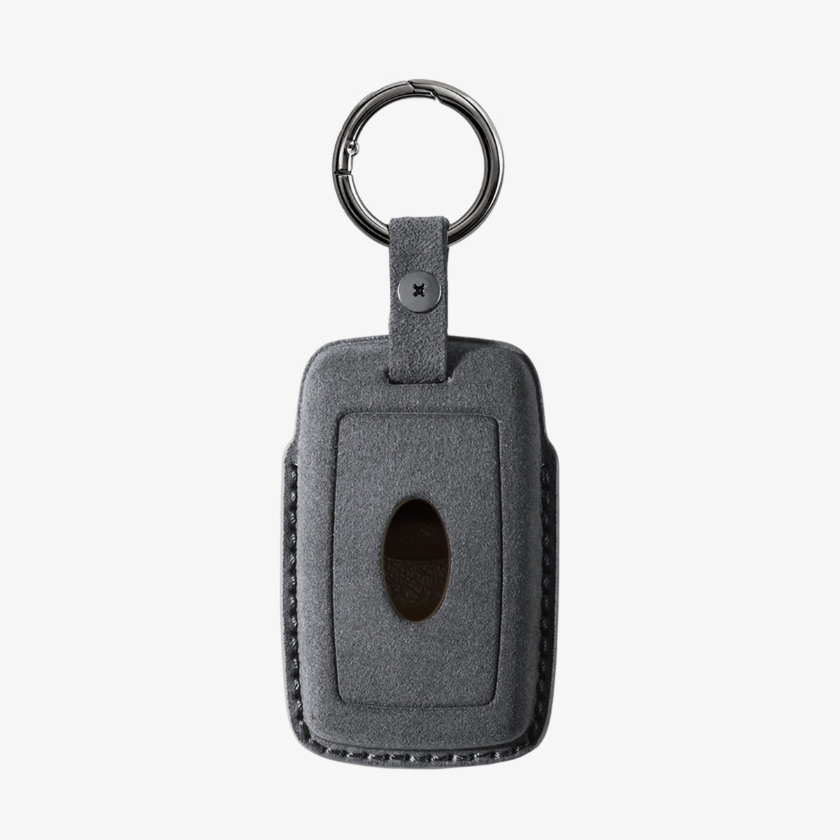 Alcantara Car Key Fob Cover for Land Rover Model B - Space Grey