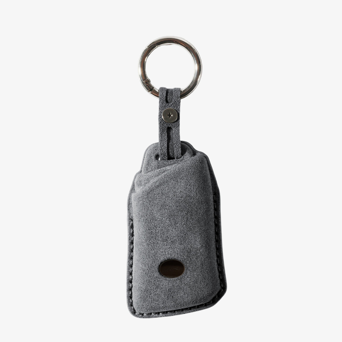 Alcantara Car Key Fob Cover for Lexus Model C with Buckle - Space Grey