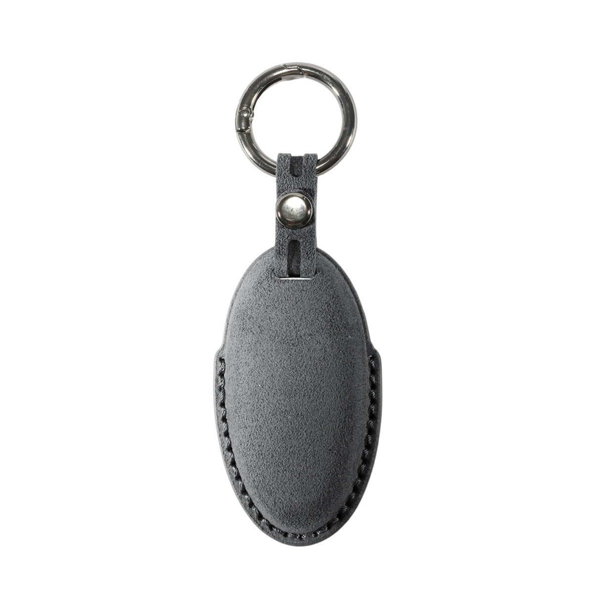 Alcantara Car Key Fob Cover for Nissan Model A with Buckle - Space Grey