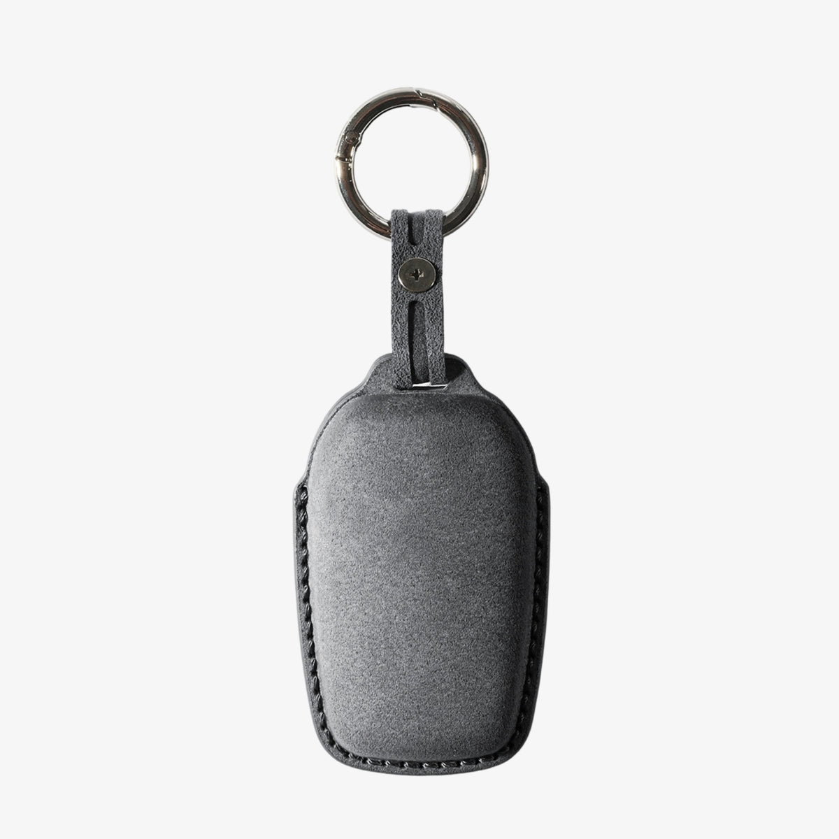 Alcantara Car Key Fob Cover for Toyota Model C with Buckle - Space Grey