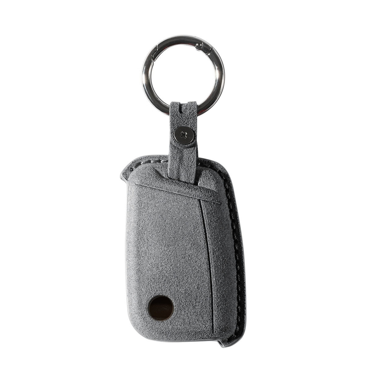 Alcantara Car Key Fob Cover for Volkswagen | Model F with Buckle - Space Grey