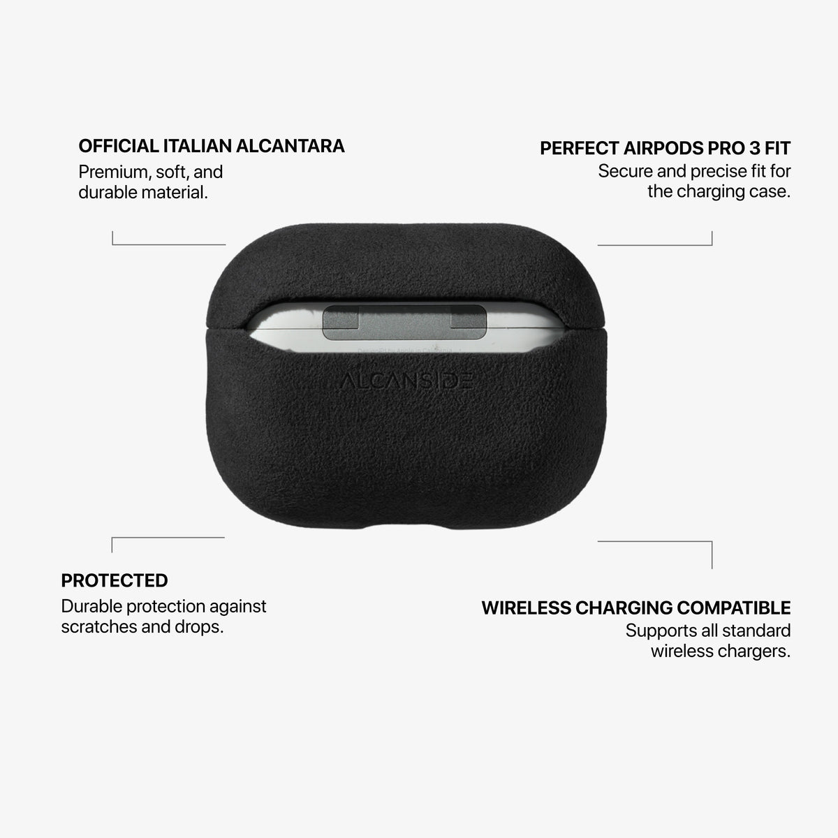 AirPods Pro (2nd Generation) Alcantara Case - Deep Black