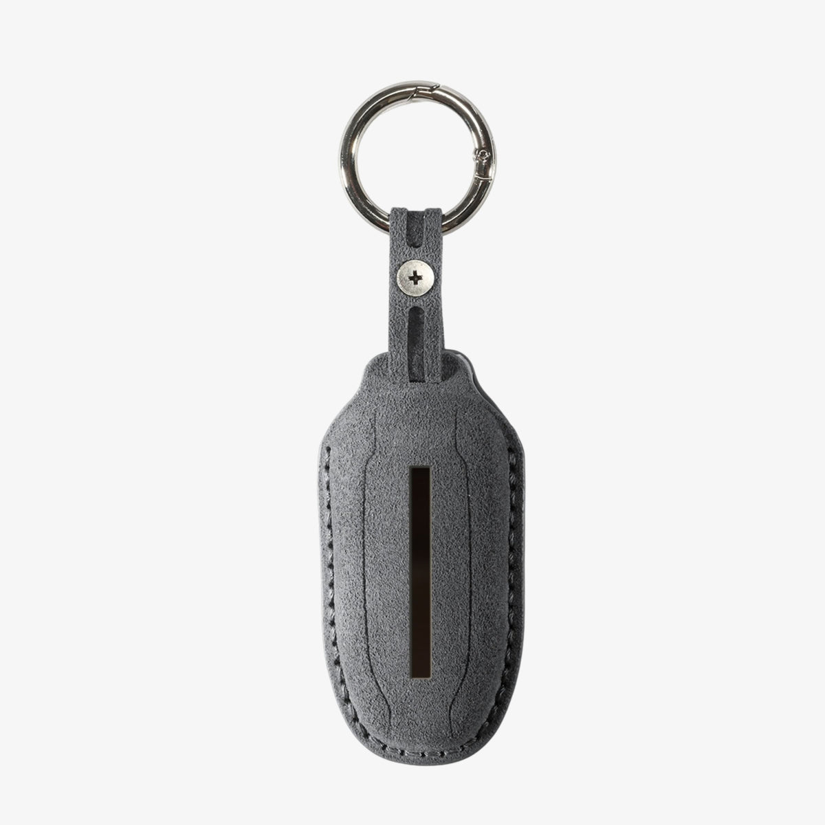 Alcantara Car Key Fob Cover for Tesla Model A (S/3/Y) - Space Grey