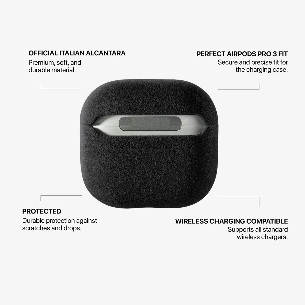 AirPods (4th generation) Alcantara Case - Deep Black