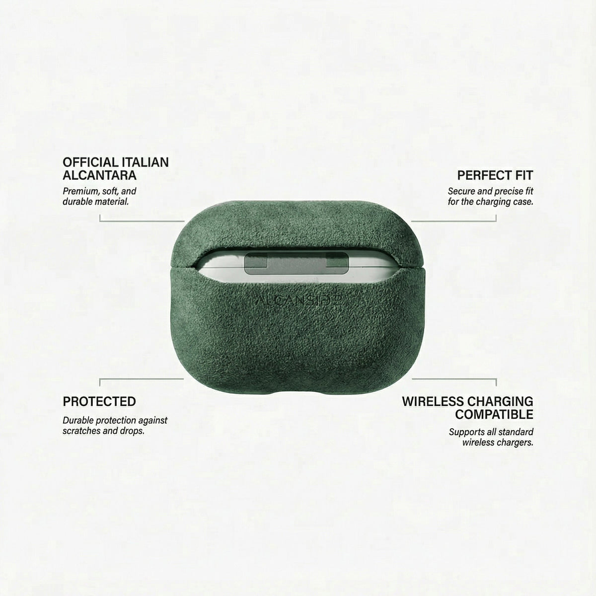 AirPods Pro Alcantara Case - Midnight Green