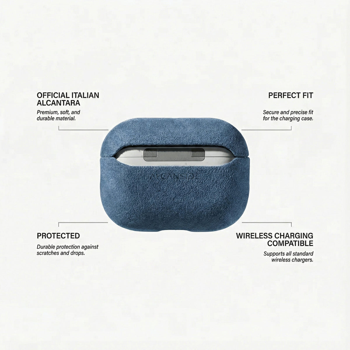AirPods Pro (2nd Generation) Alcantara Case - Ocean Blue
