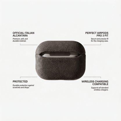 AirPods Pro (3rd Generation) Alcantara Case - Chocolate Brown