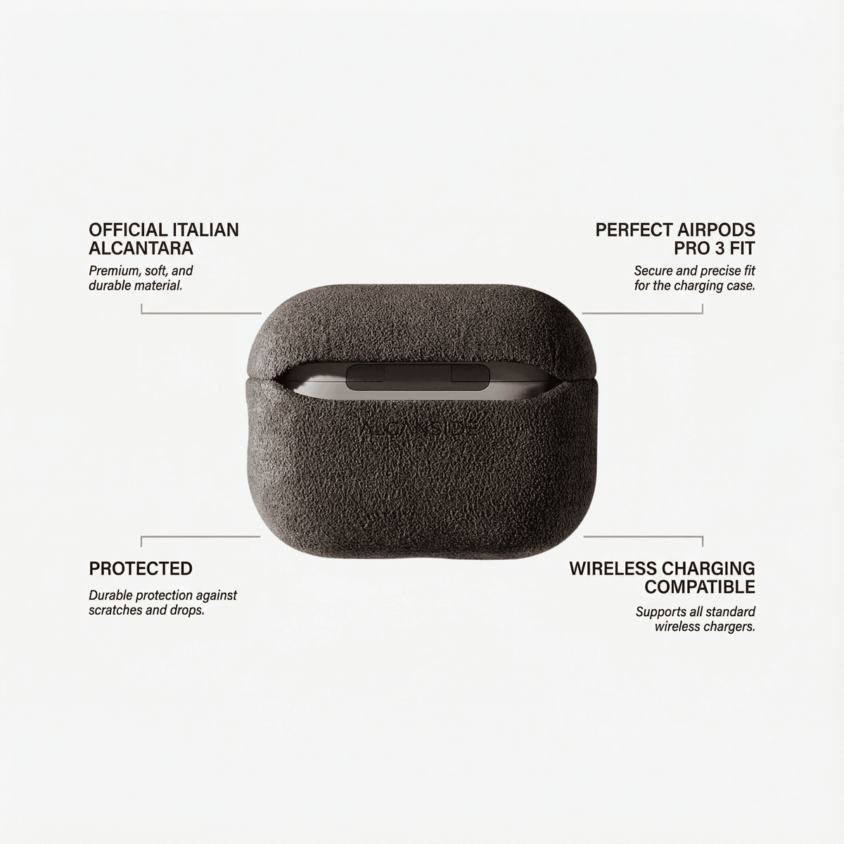 AirPods Pro (2nd Generation) Alcantara Case - Chocolate Brown
