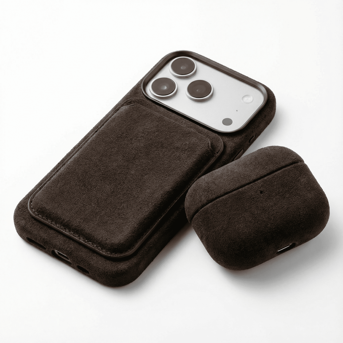 AirPods Pro (3rd Generation) Alcantara Case - Chocolate Brown