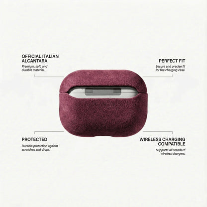 AirPods Pro (2nd Generation) Alcantara Case - Wine Red