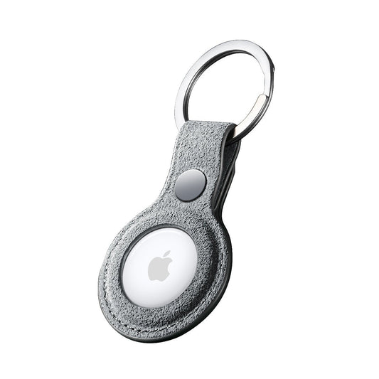 Alcantara AirTag Key Ring - Nardo Gray