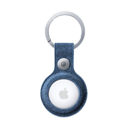 Alcantara AirTag Key Ring - Ocean Blue