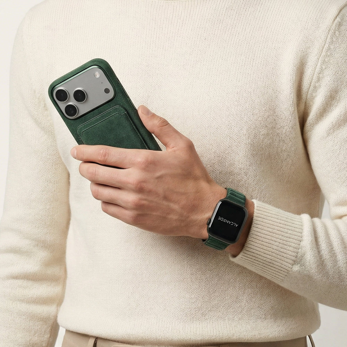 Alcantara Apple Watch Band - Midnight Green - 42/44/45/46mm & Ultra (49mm)