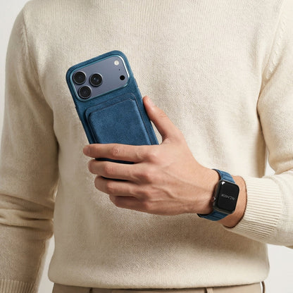 alcantara apple watch band - Ocean Blue