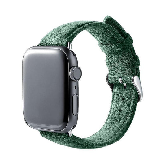 Alcantara Apple Watch Band With Buckle - Midnight Green - 42/44/45/46mm & Ultra (49mm)