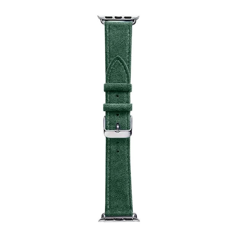 Alcantara Apple Watch Band With Buckle - Midnight Green - 42/44/45/46mm & Ultra (49mm) - Christmas Edition