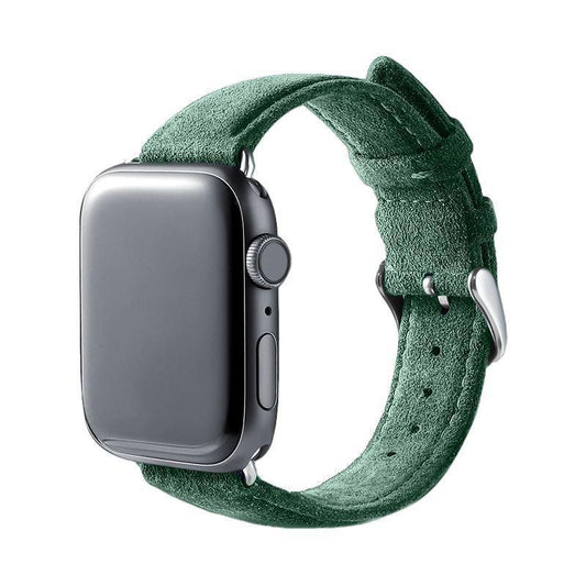 Alcantara Apple Watch Band With Buckle - Midnight Green - 42/44/45/46mm & Ultra (49mm) - Christmas Edition