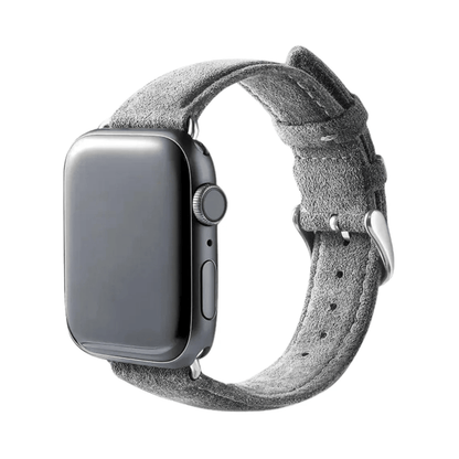 alcantara apple watch band with buckle - Nardo Gray