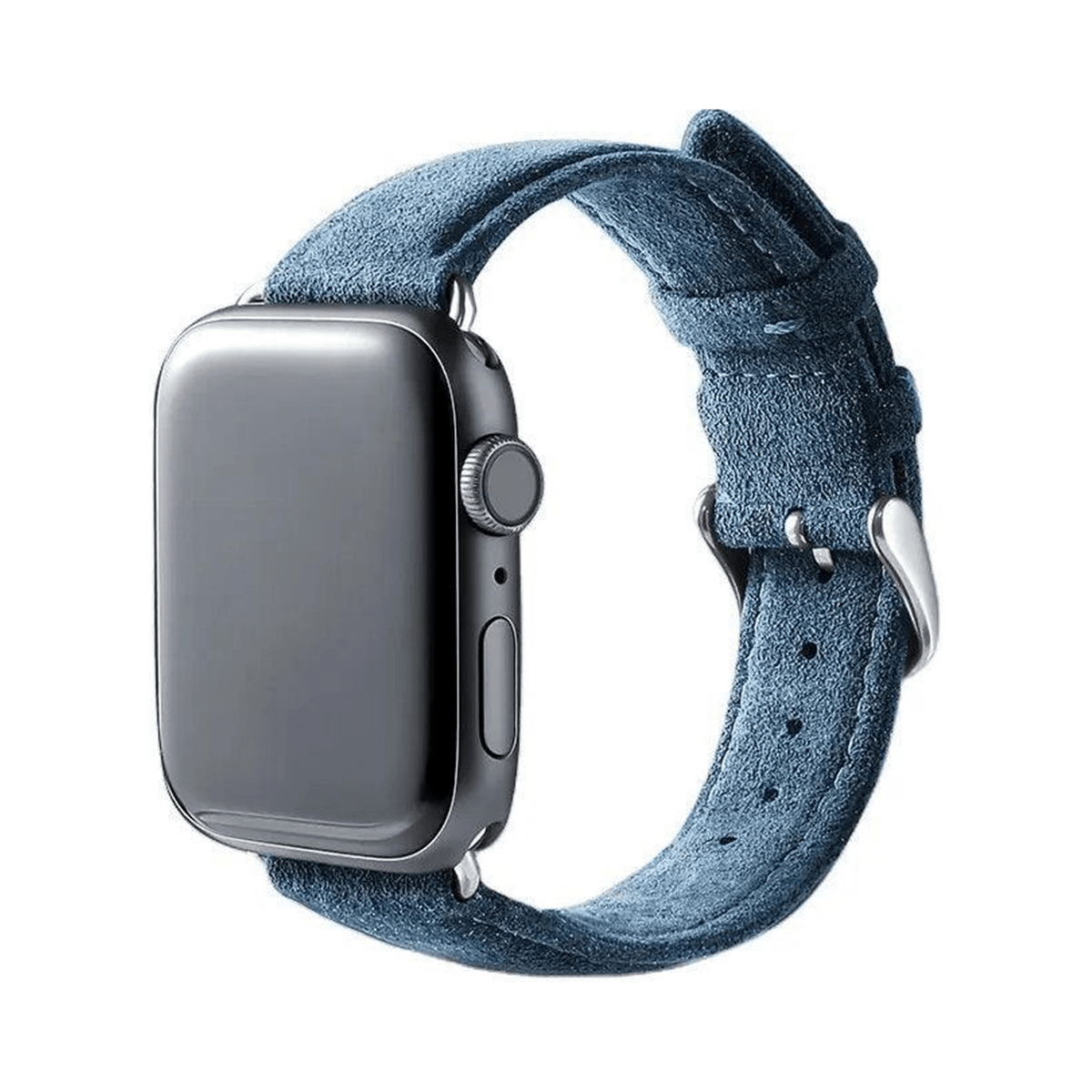 Alcantara Apple Watch Band With Buckle - Ocean Blue - 42/44/45/46mm & Ultra (49mm)
