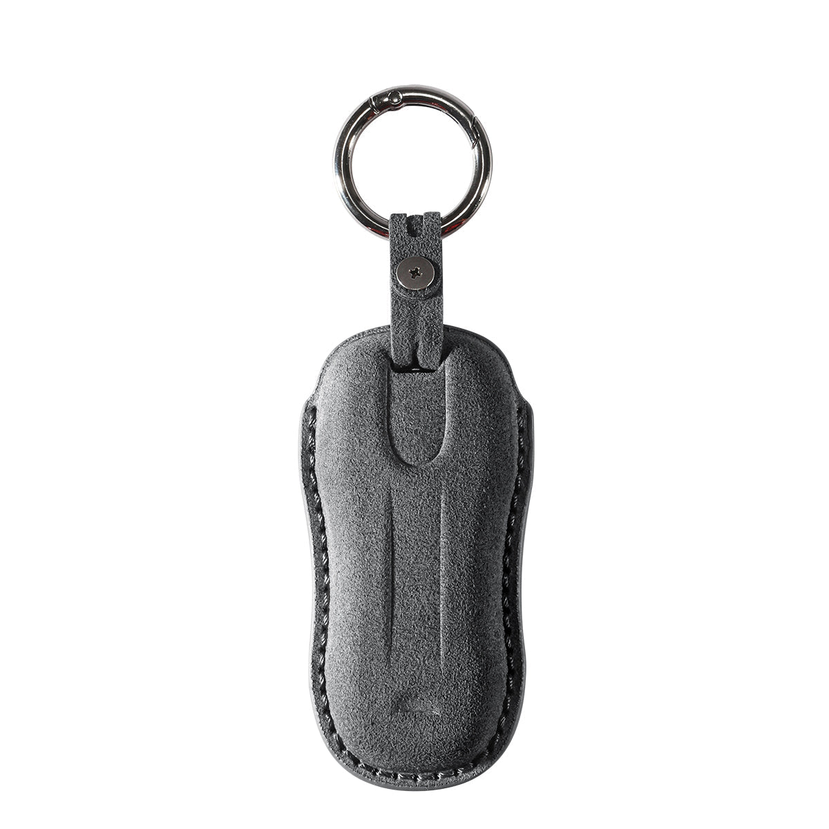 Alcantara Car Key Fob Cover for Porsche | Model B with Buckle - Space Grey