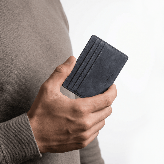 Alcantara Card Wallet - Space Grey