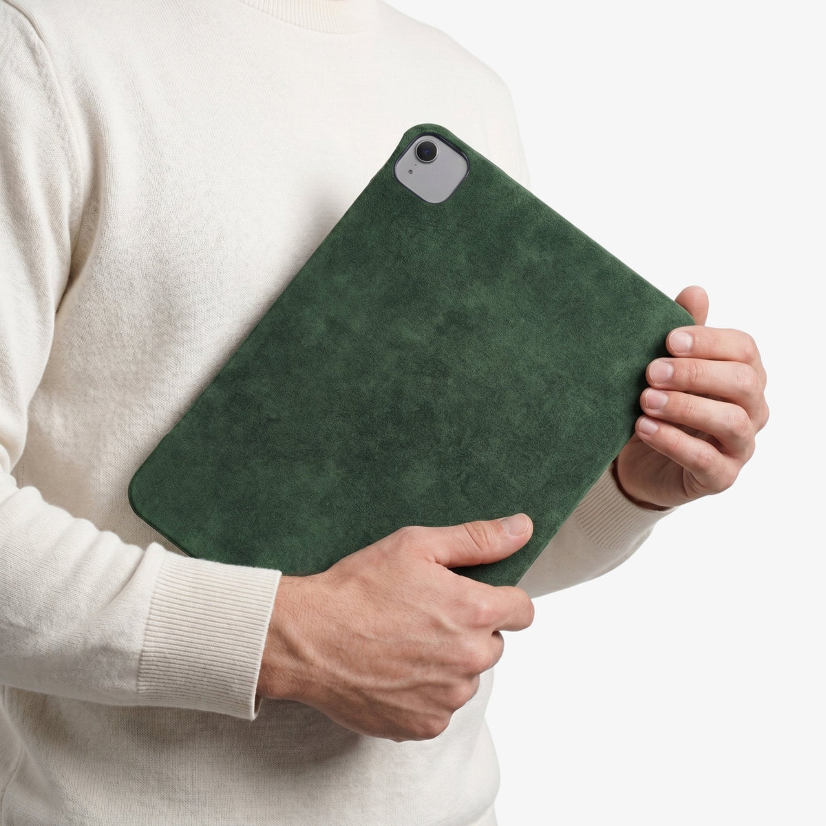 Alcantara iPad Cover - For iPad Air 11 inch (2024/2026) - Midnight Green
