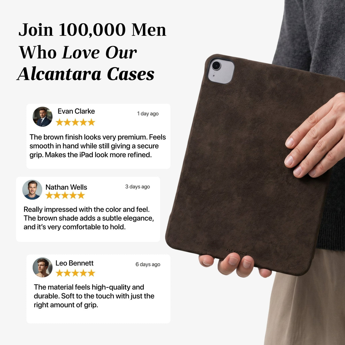 Alcantara iPad Cover - For iPad Air 2026  (13 inch) - Chocolate Brown