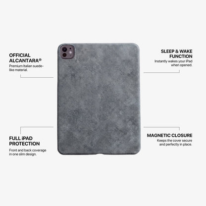 Alcantara iPad Cover - For iPad Pro (11 inch) - Nardo Gray