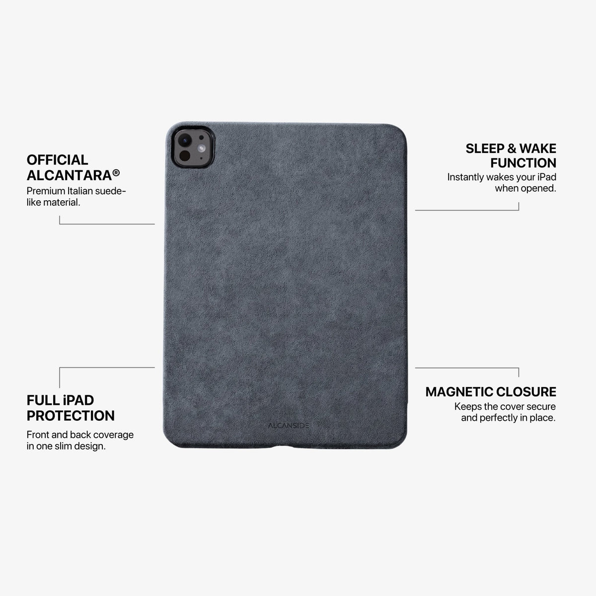 Alcantara iPad Cover - For iPad Pro (11 inch) - Space Grey
