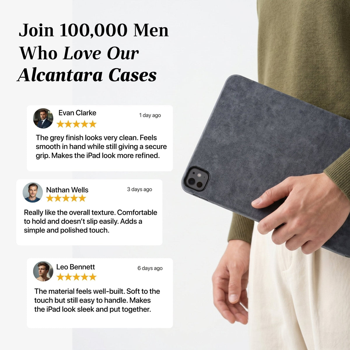 Alcantara iPad Cover - For iPad Pro (11 inch) - Space Grey