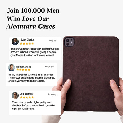 Alcantara iPad Cover - For iPad Pro (13 inch) - Chocolate Brown