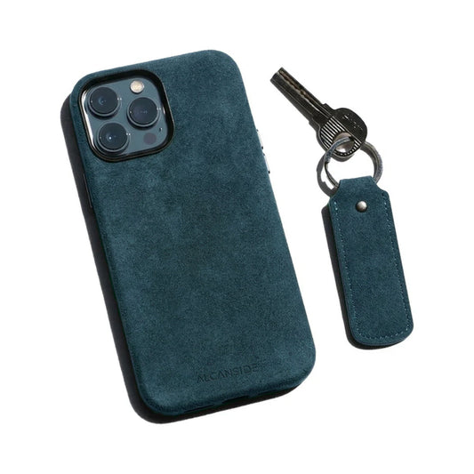 Alcantara Keychain - Navy Blue